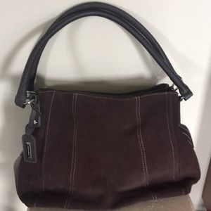 Tignanello brown suede purse
